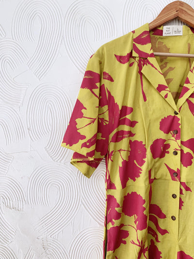 Neon Green Floral Jumpsuit