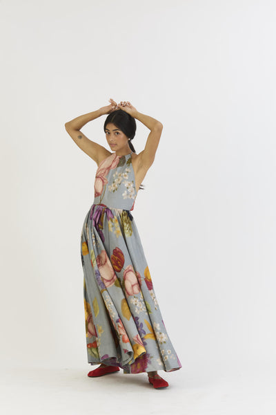 INDIGO ROSE HALTER NECK DRESS