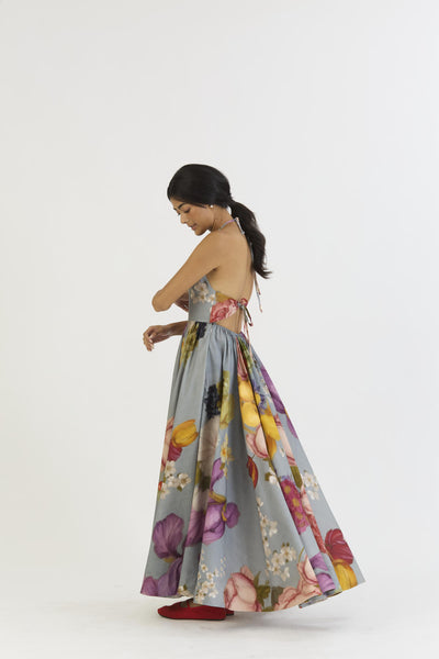 INDIGO ROSE HALTER NECK DRESS