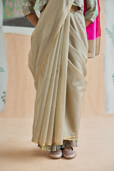 Dunes and Drift Chanderi Sari