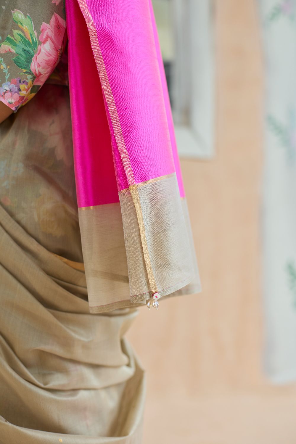 Dunes and Drift Chanderi Sari