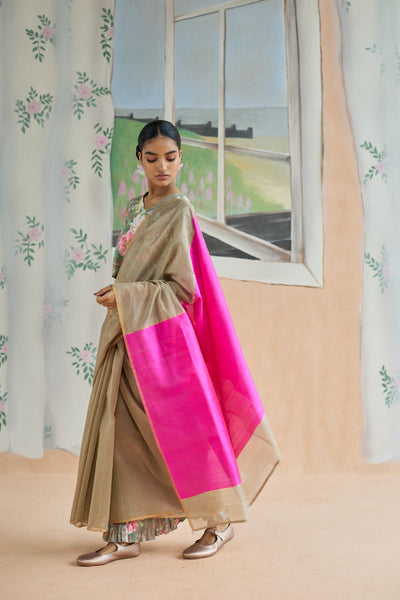 Dunes and Drift Chanderi Sari