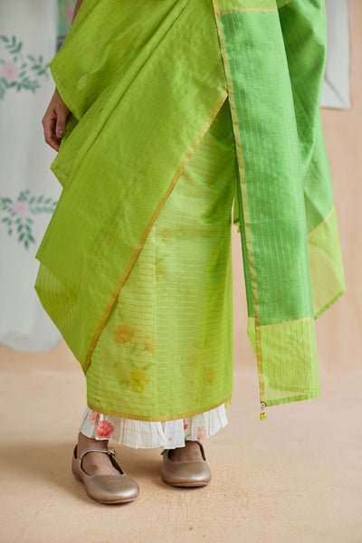 Fern Trail Chanderi Sari