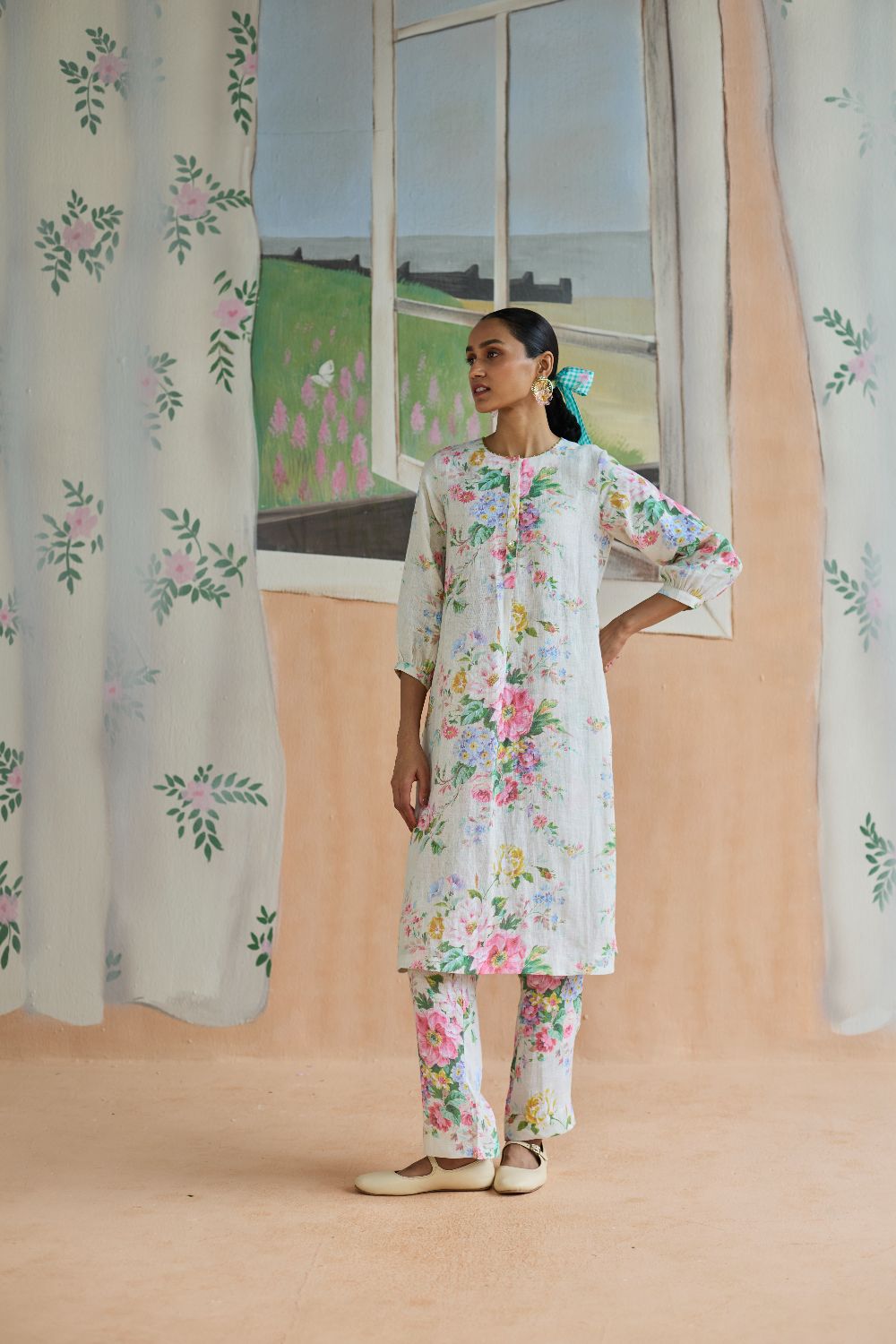 Sunbeam Long Kurta Set Linen