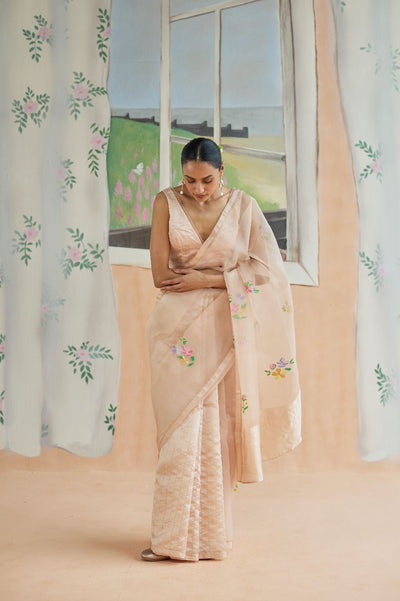 Soft Whisper Jamdani Sari