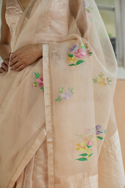 Soft Whisper Jamdani Sari