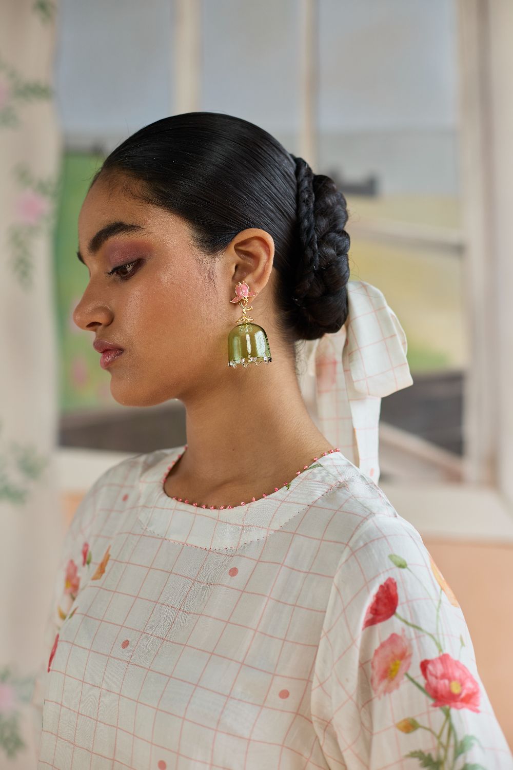 Poppy Long Kurta Set Mulberry Silk