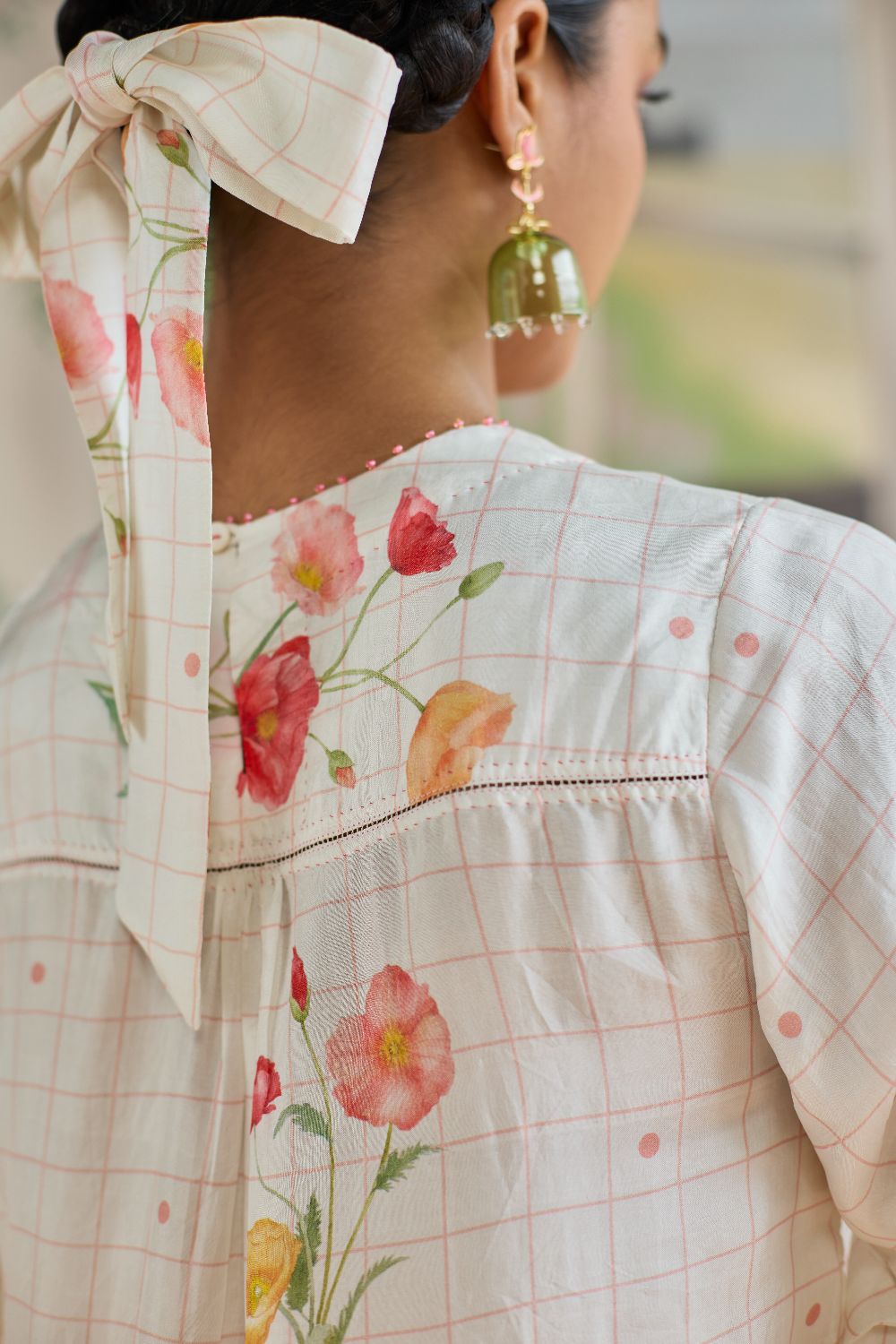 Poppy Long Kurta Set Mulberry Silk