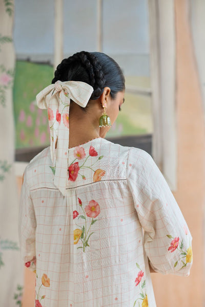 Poppy Long Kurta Set Mulberry Silk