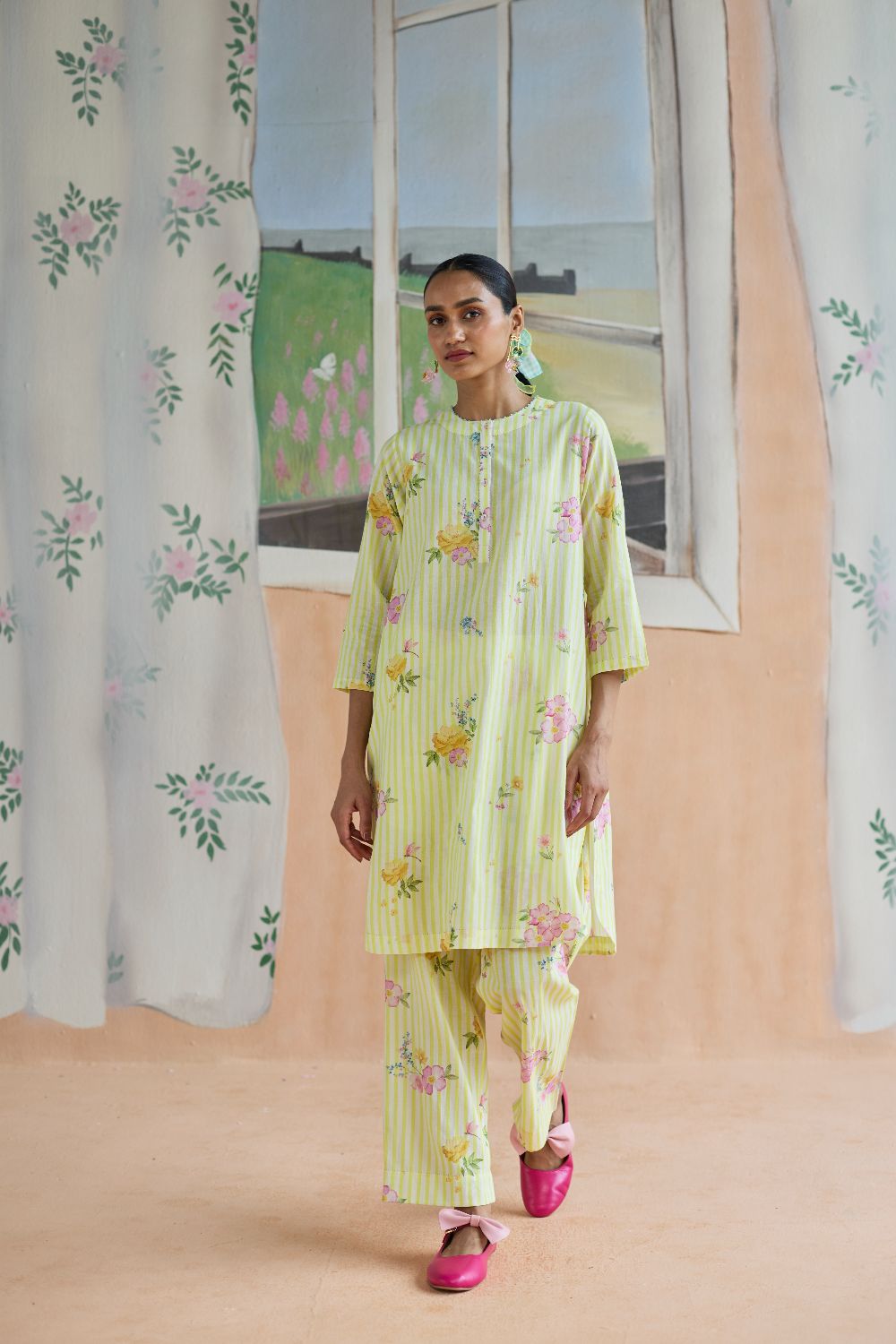 Serene Flora Mid Kurta Set