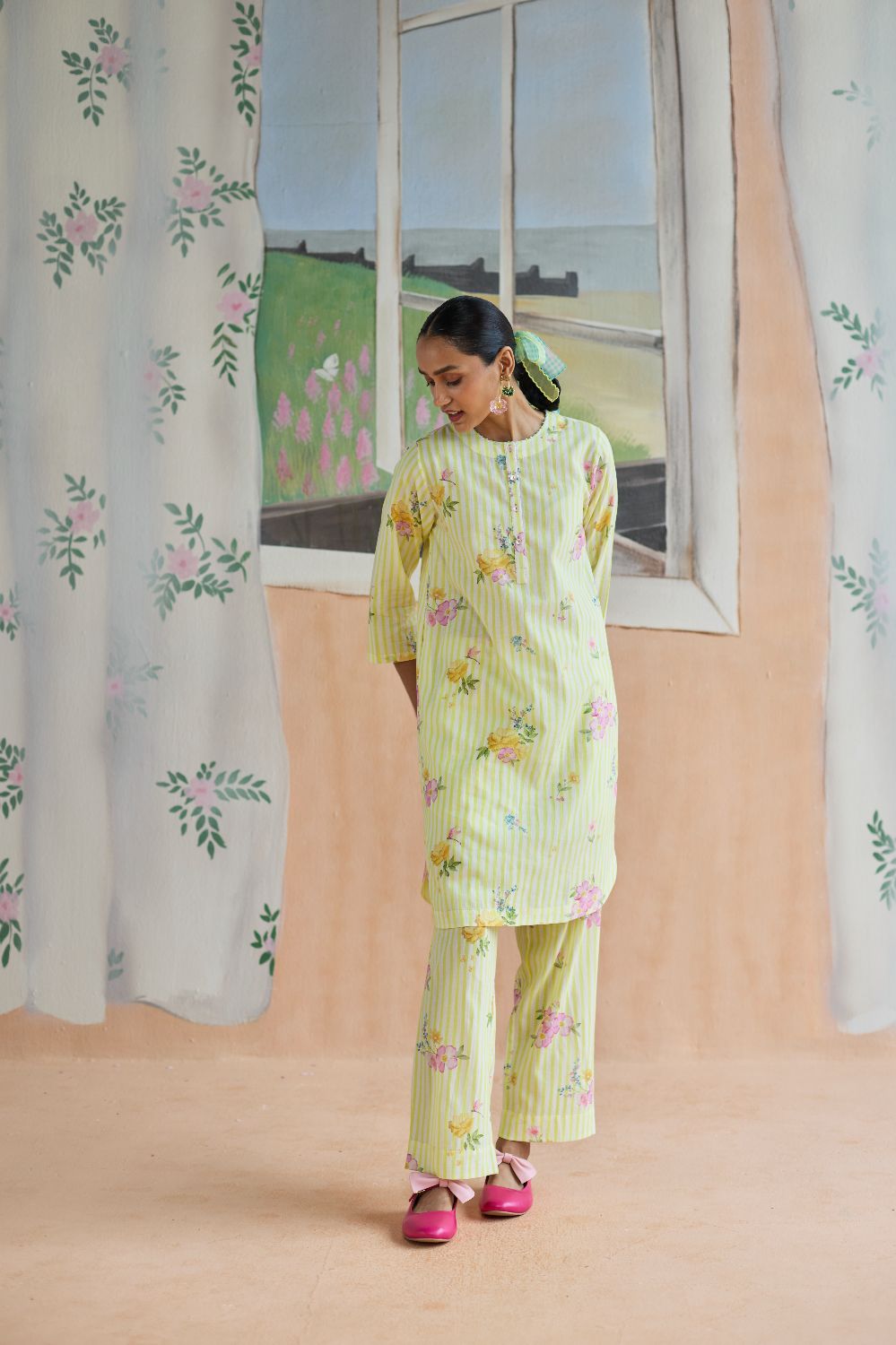 Serene Flora Mid Kurta Set
