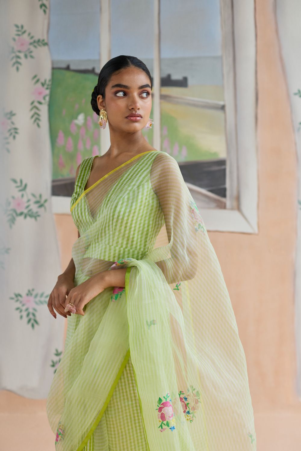 Flower Song Jamdani Sari