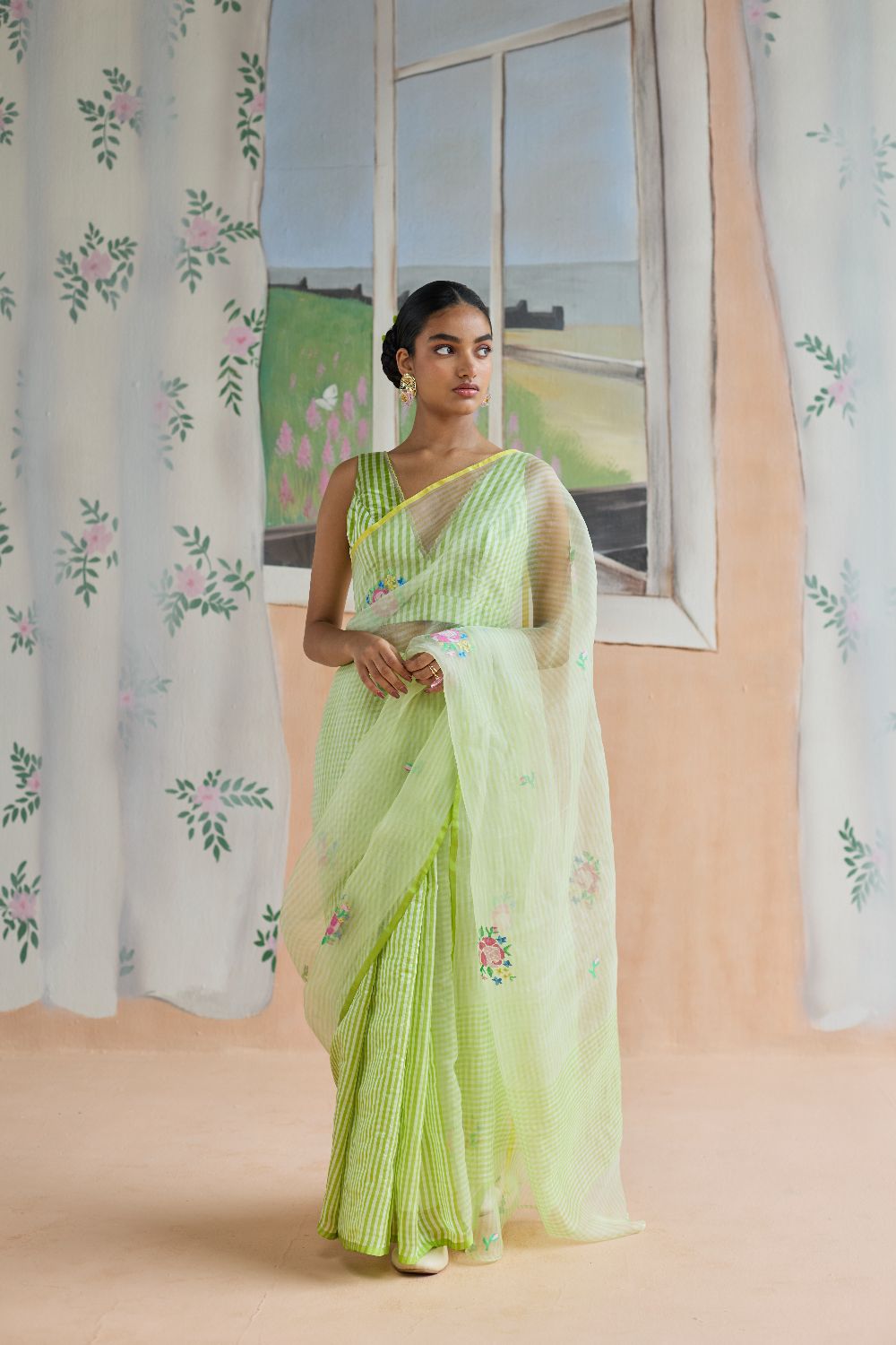 Flower Song Jamdani Sari