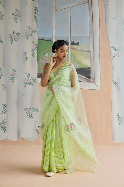 Flower Song Jamdani Sari