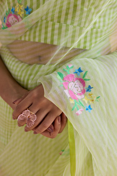 Flower Song Jamdani Sari