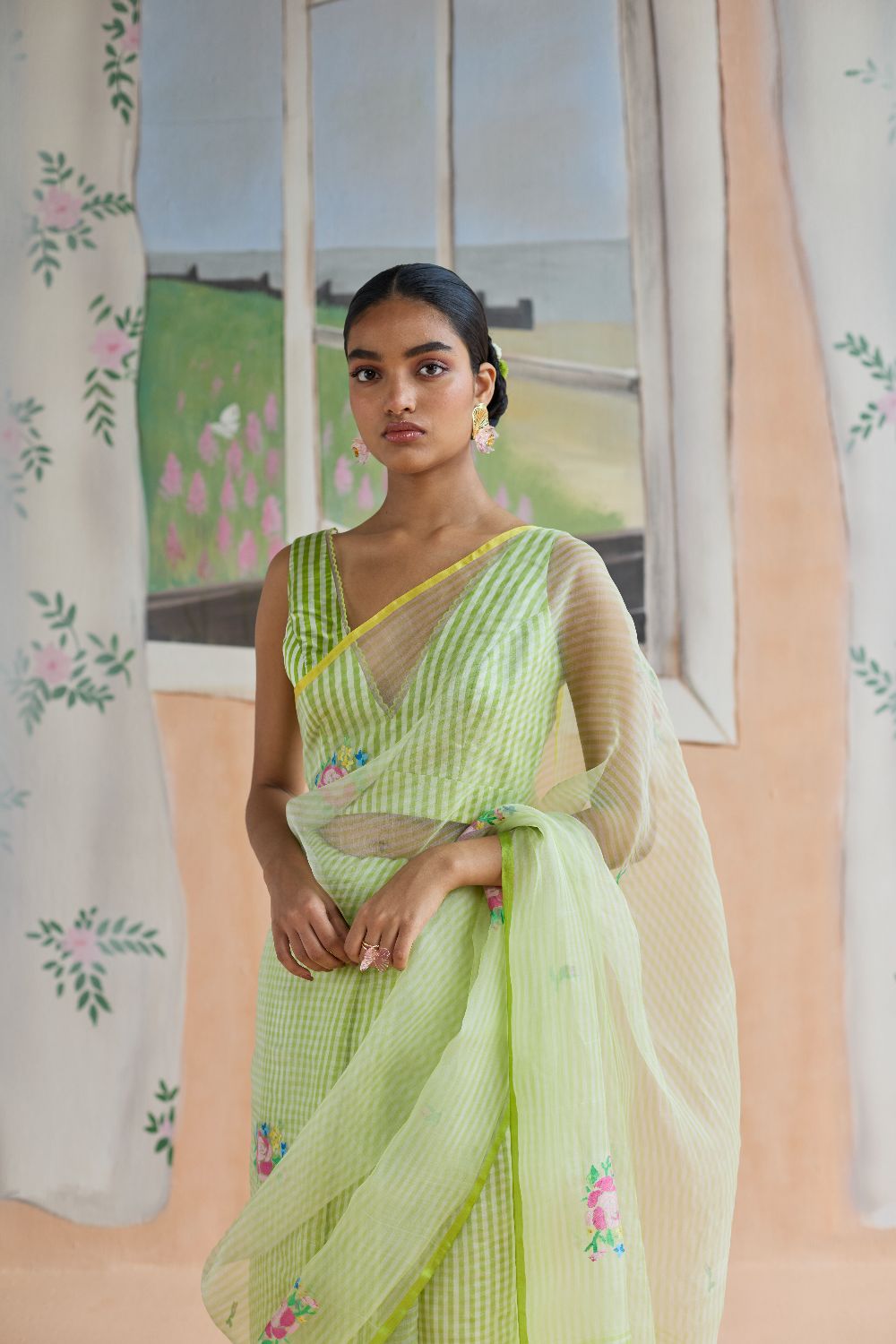 Flower Song Jamdani Sari