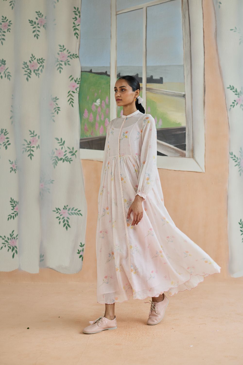 Florist Maxi Dress Chanderi