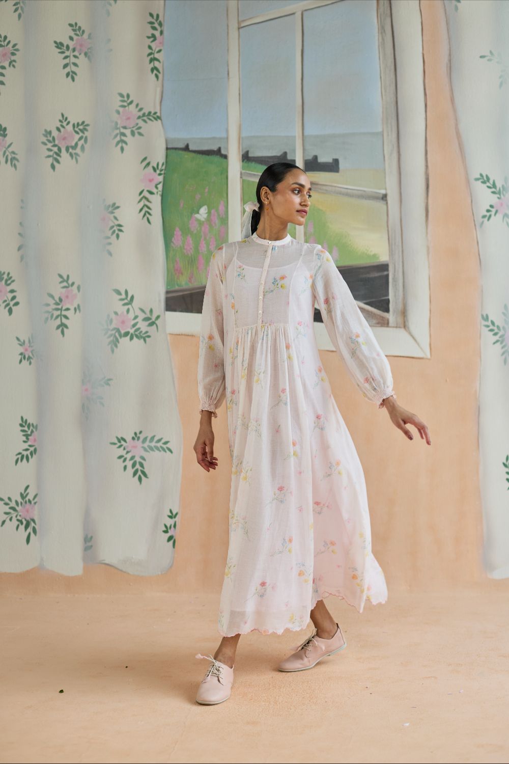 Florist Maxi Dress Chanderi