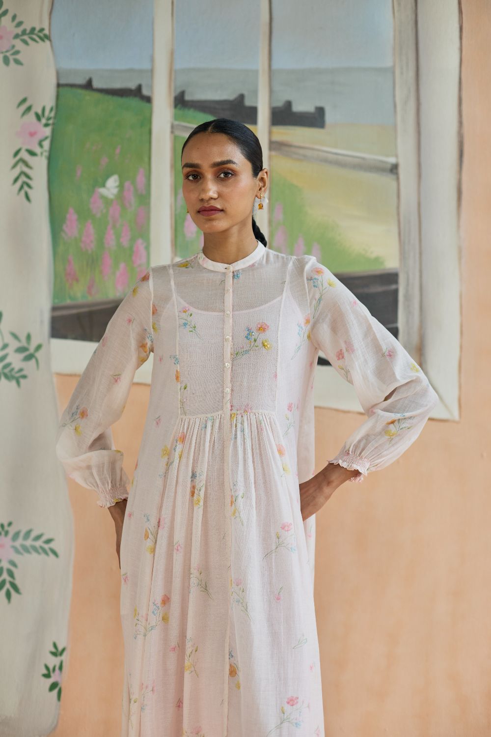 Florist Maxi Dress Chanderi