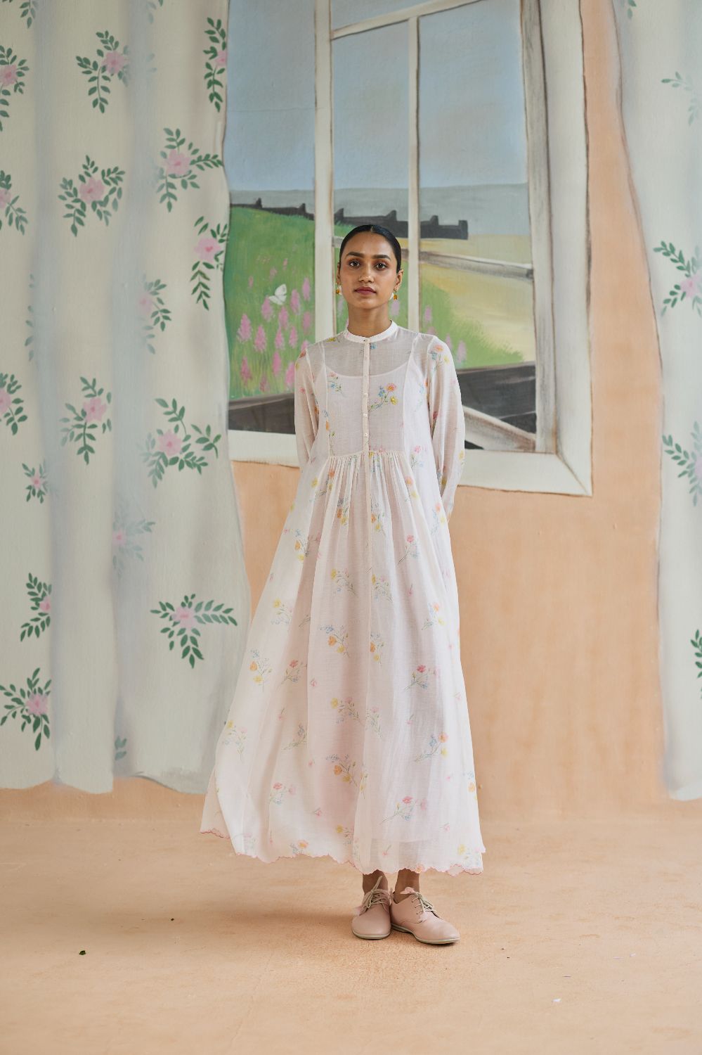 Florist Maxi Dress Chanderi