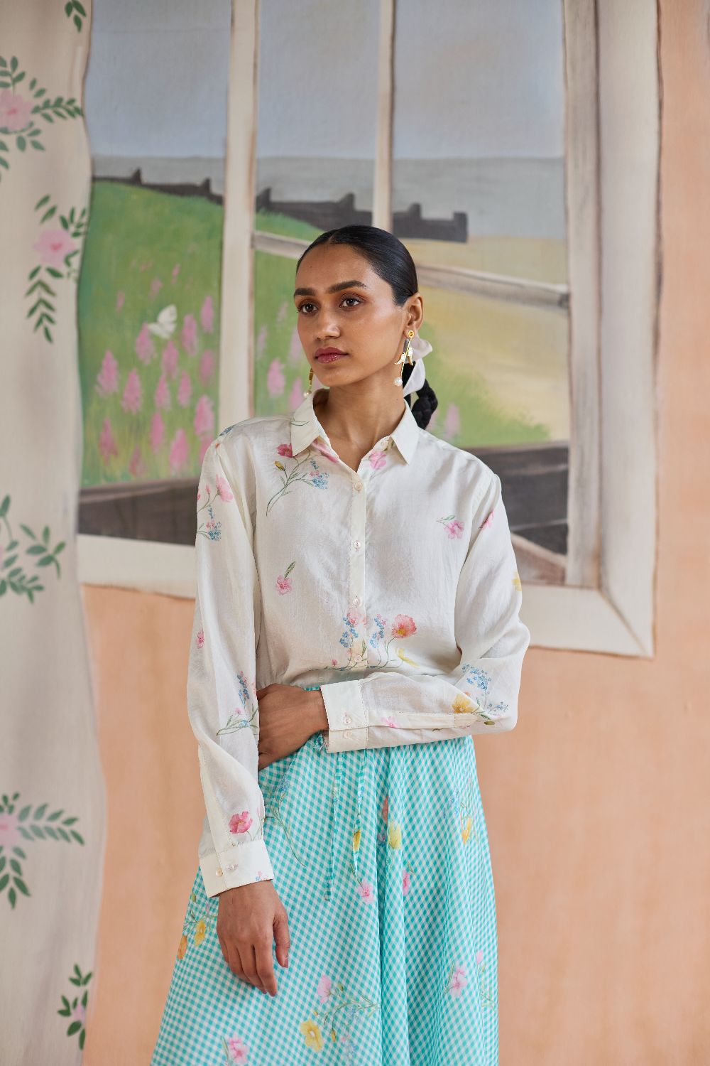 Mid-day Musings Shirt and Skirt Set Bamboo Silk