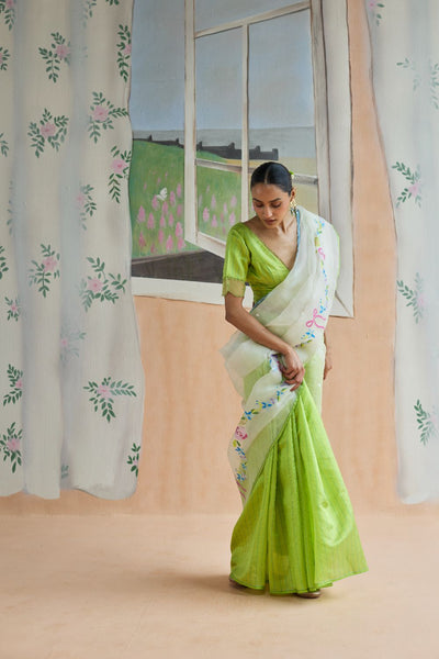 Garland Jamdani Sari