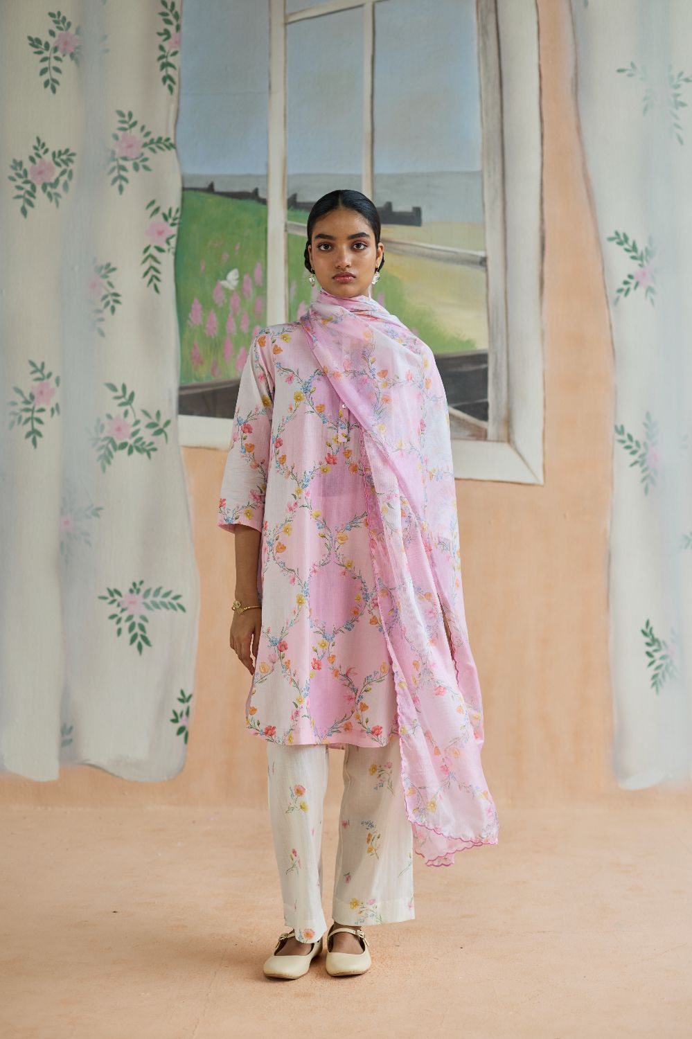 Drift and Dream Dupatta Kota Doria Silk