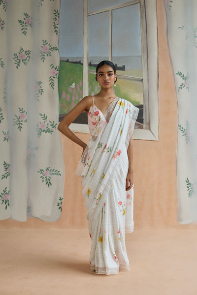 Poppy Mulberry Silk Sari