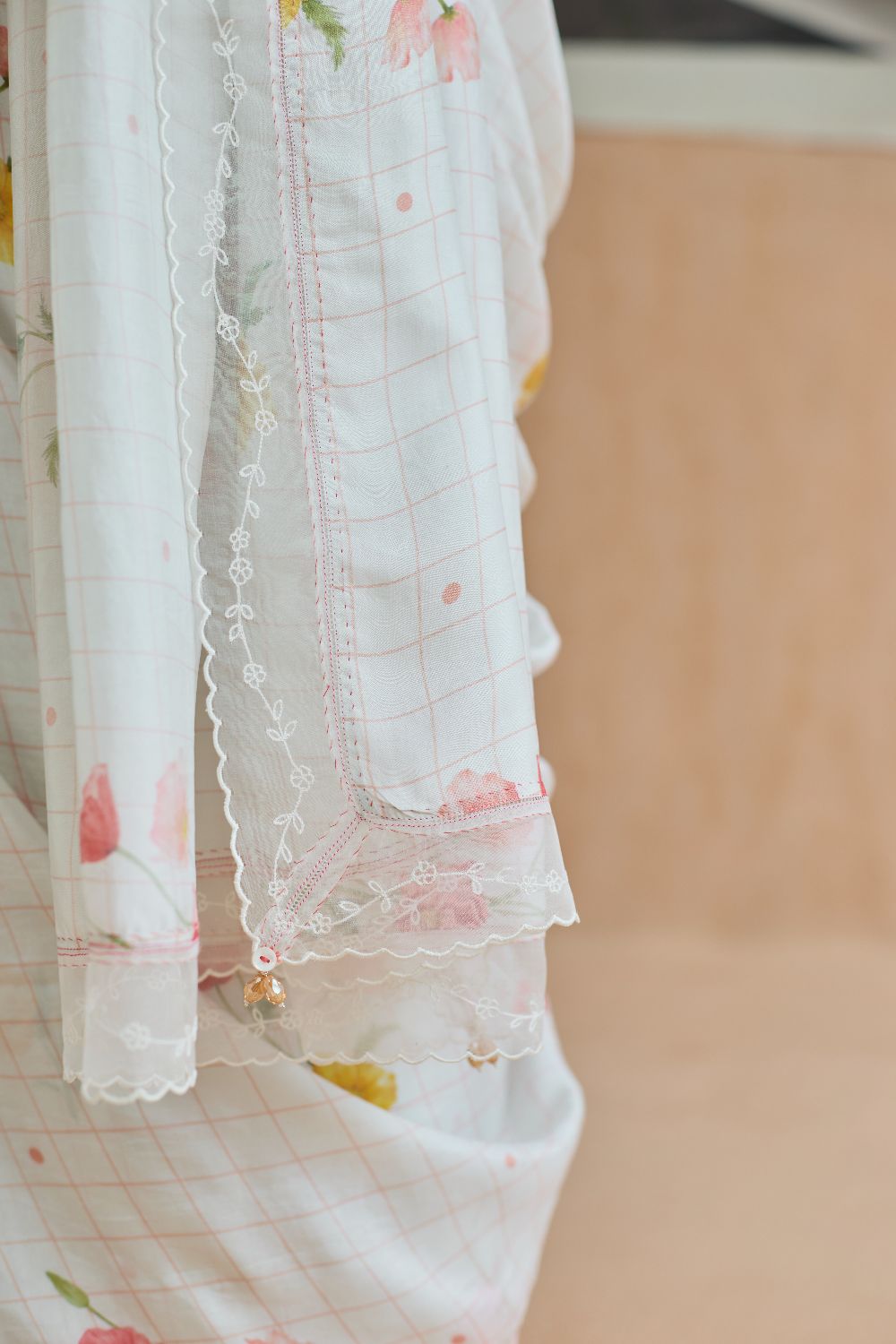 Poppy Mulberry Silk Sari