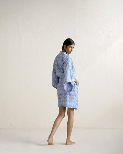 KIMO UNISEX DRESSING ROBE-BLUE