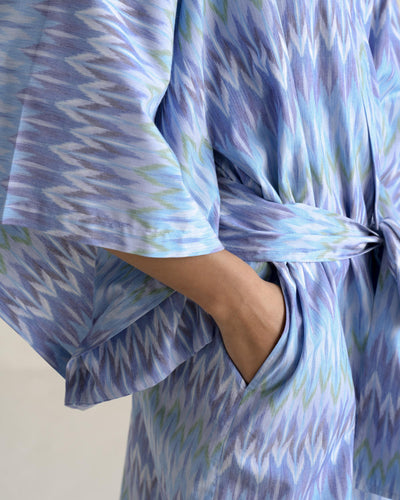 KIMO UNISEX DRESSING ROBE-BLUE