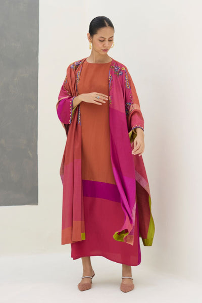 Darri Hand-Embroidered Overlay - Rose