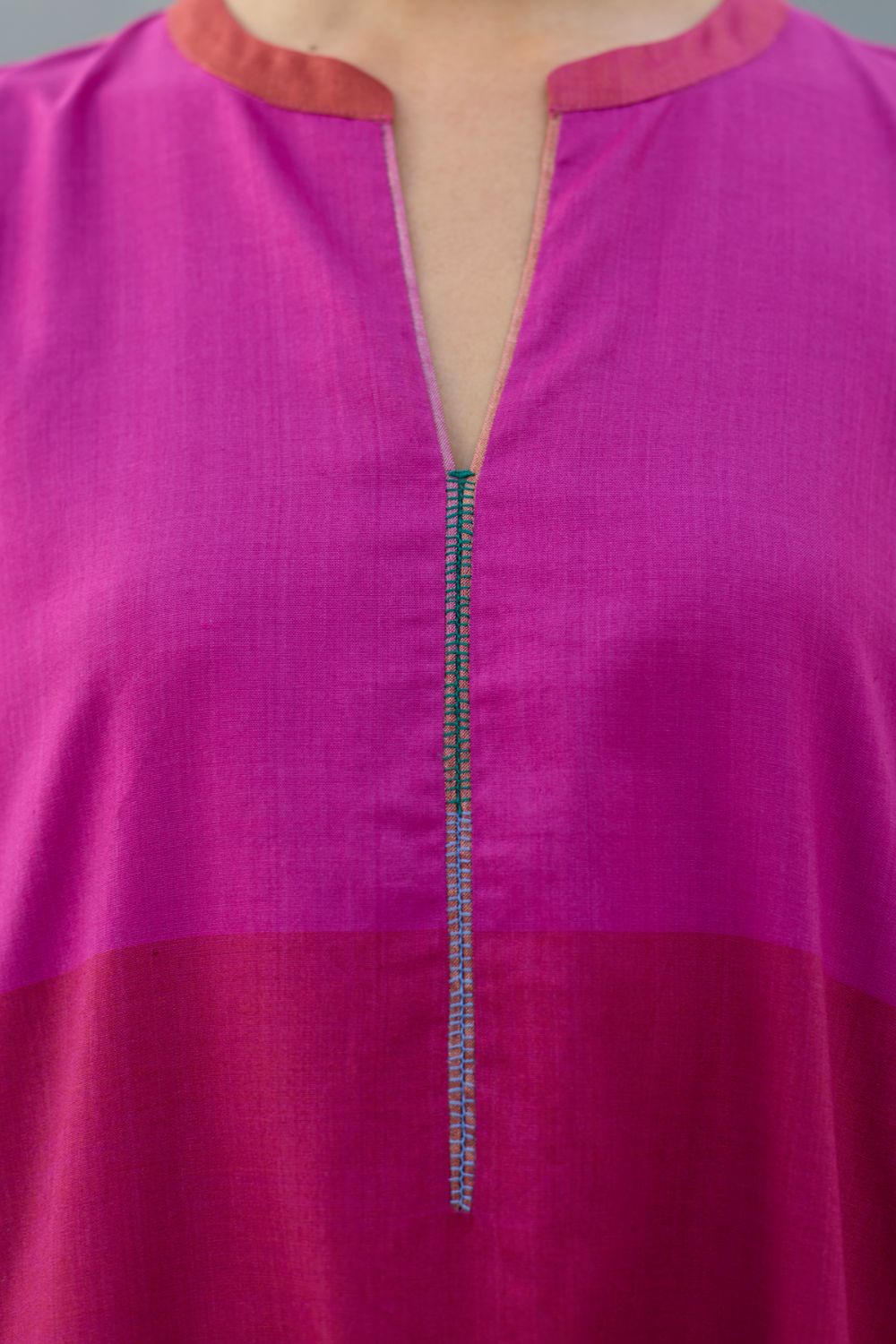 Warda Angrakha Eri Silk Kurta - Rose