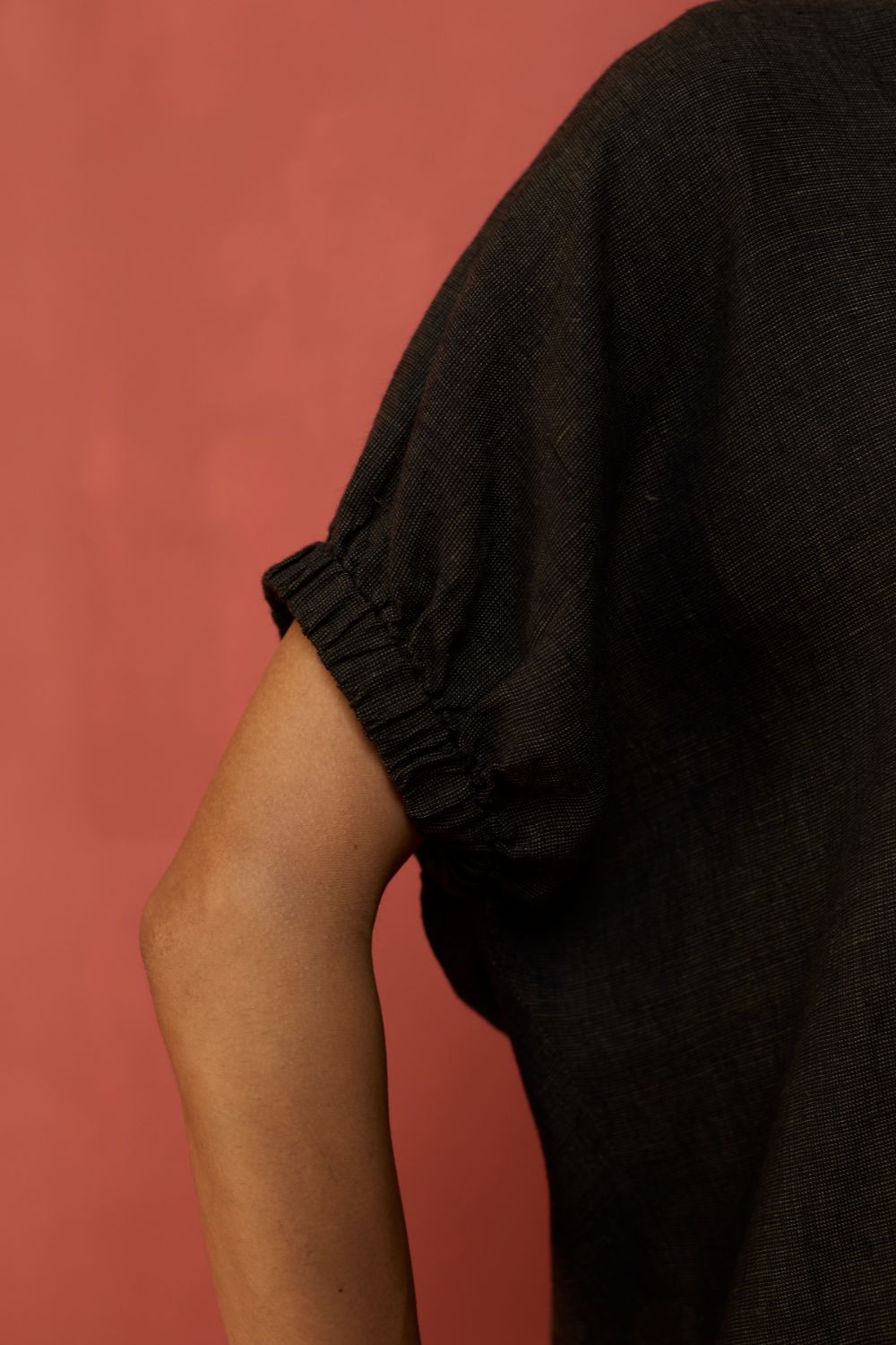 Hoshi Linen Top - Charcoal