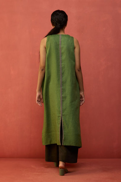 Rohe Sleeveless Linen Tunic - Fern Green