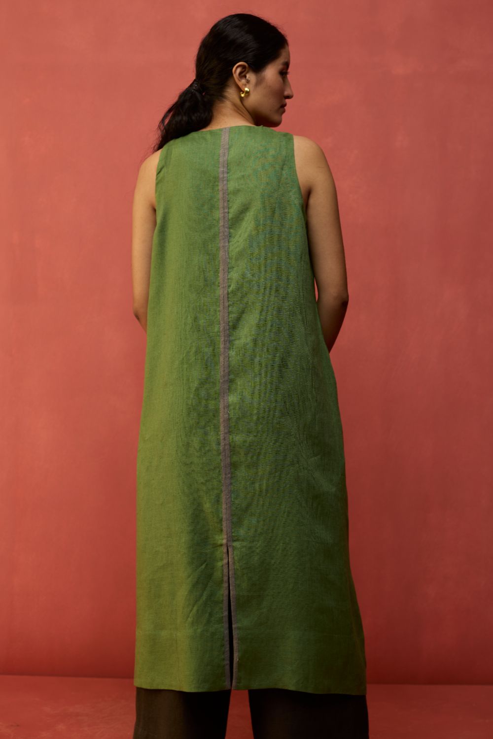 Rohe Sleeveless Linen Tunic - Fern Green