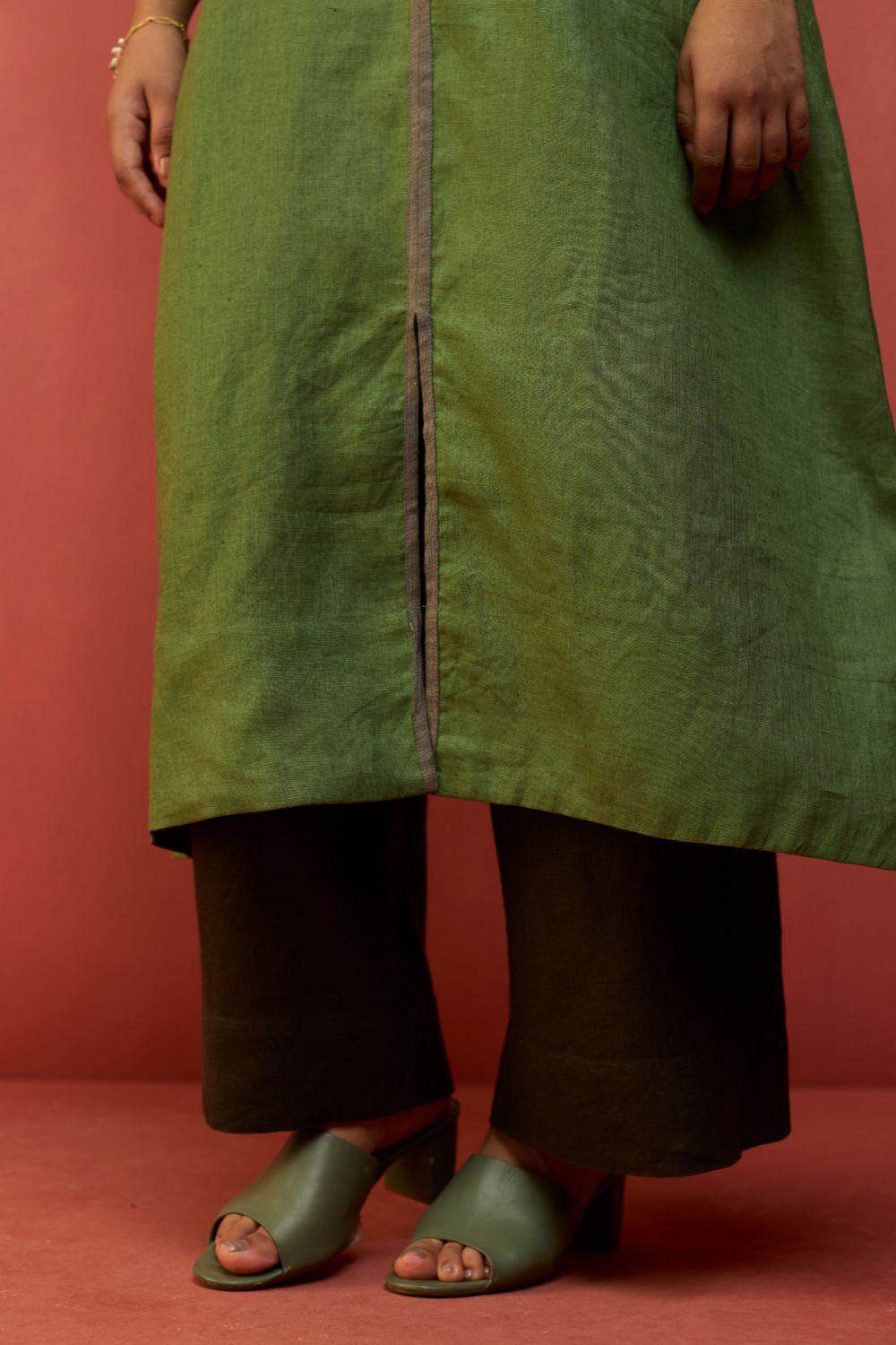 Rohe Sleeveless Linen Tunic - Fern Green