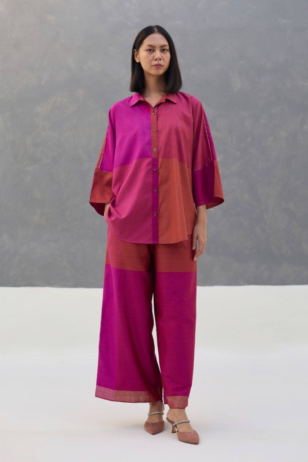 Sara Handwoven Eri Silk Shirt - Rose