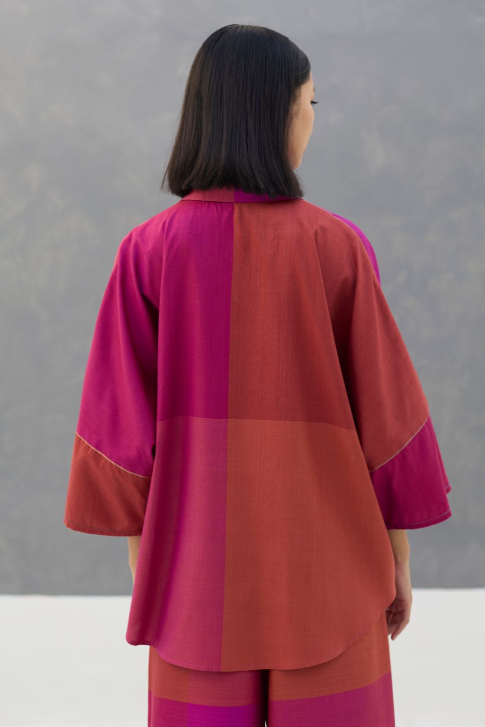 Sara Handwoven Eri Silk Shirt - Rose