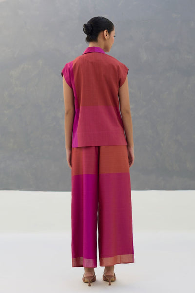 Aana Cap-Sleeve Eri Silk Shirt -  Rose