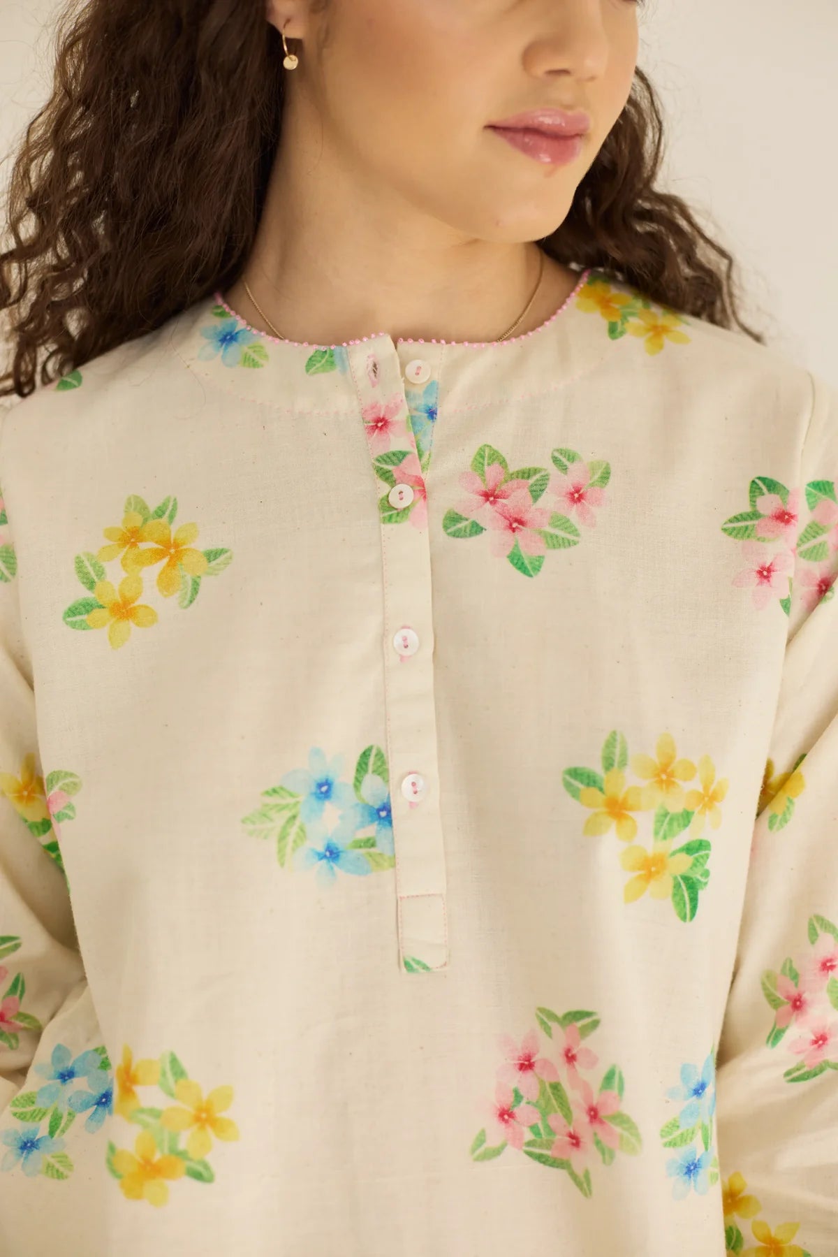 Periwinkle Short Kurta Set