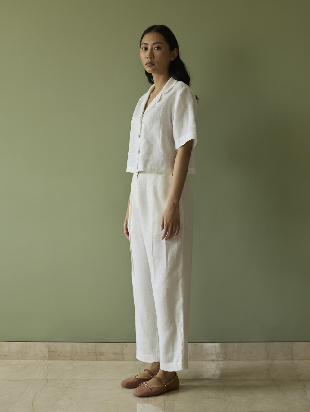 Tala Forever Linen Pants- Ivory