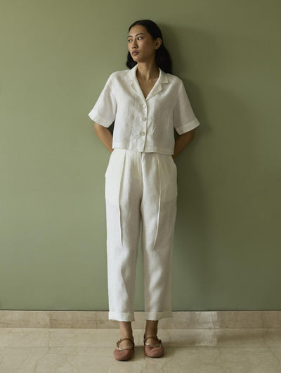 Tala Forever Linen Pants- Ivory