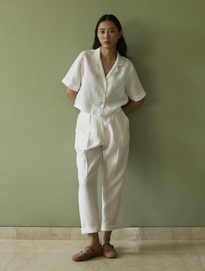 Tala Forever Linen Pants- Ivory