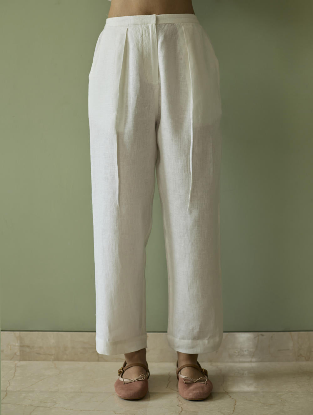Tala Forever Linen Pants- Ivory