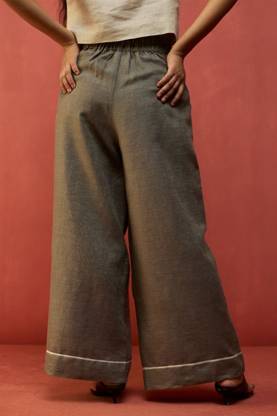 Emma Relaxed Fit Linen Pants - Grey