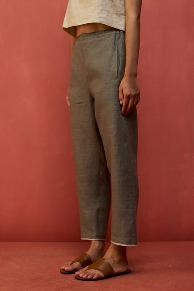 Wera Tapered Linen Pants - Grey