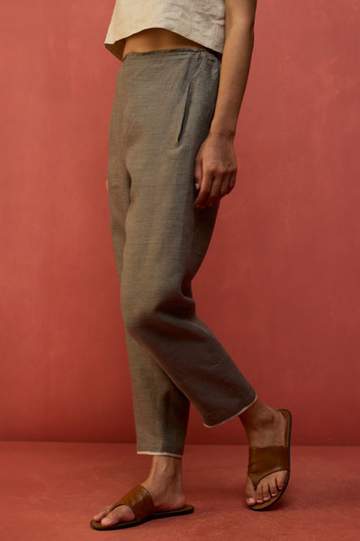 Wera Tapered Linen Pants - Grey