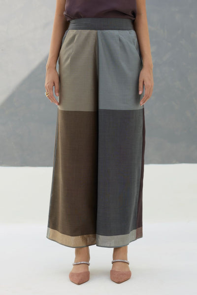 Eva Eri Silk Culottes - Taupe Grey