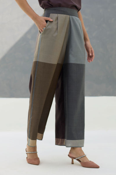 Eva Eri Silk Culottes - Taupe Grey